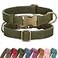 Didog Soft PU Leather Dog Collar Stylish Quick Released Dog Collars for Small Dogs Easy Clean Adjustable Pet Collar for Daily Walking Dark Green S Fit 1015 Neck