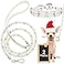 Weewooday 2 Pcs Dog Wedding Collar with Leash Pearl Necklace Collar and Beaded Leash with Lockable Hooks and 2 Rows of Pearls Adjustable for Pet Cat BridalSmall