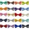 IVIA PET Bow Ties Premium Double Layer Bowtie 20 Colors Dog Collar Attachment Bow Ties Rubber Band for Medium Pet CollarsMedium