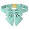 M MACA BATES Maca Bates Mint Green Dog Collar with Cute Solid Sailor Bow Tie for Small Girl Boy DogsAdjustbale Durable Breakaway Soft Collars with Bowtie for Female Male PuppyPet with Metal Buckle
