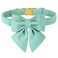 M MACA BATES Maca Bates Mint Green Dog Collar with Cute Solid Sailor Bow Tie for Small Girl Boy DogsAdjustbale Durable Breakaway Soft Collars with Bowtie for Female Male PuppyPet with Metal Buckle