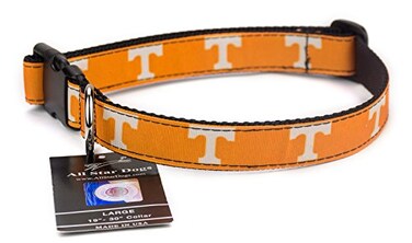 All Star Dogs Tennessee Volunteers Ribbon Dog Collar Medium