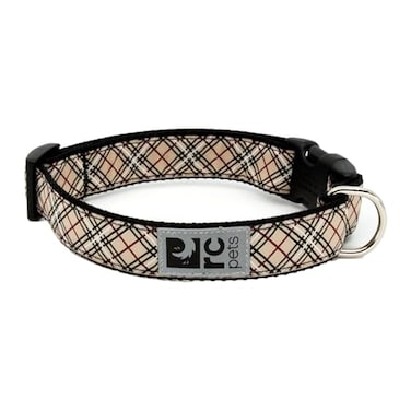 RC Pet Products RC Pets 58 Inch Adjustable Dog Clip Collar XSmall Tan Tartan