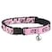 Buckle-Down Cat Collar Breakaway Minnie Mouse Expressions Polka Dot Pink White 8 to 12 Inches 05 Inch Wide