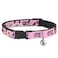 Buckle-Down Cat Collar Breakaway Minnie Mouse Expressions Polka Dot Pink White 8 to 12 Inches 05 Inch Wide