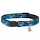 Buckle-Down BuckleDown Breakaway Cat Collar Stitch ExpressionsHibiscus Collage GreenBlue Fade 12 Wide Fits 812 Neck Medium
