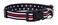Native Pup Thin Red Line Dog Collar Stars Small