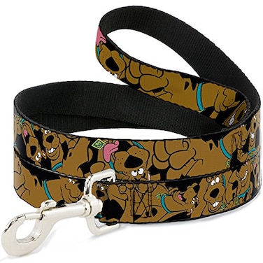 Buckle-Down BuckleDown Pet Leash Scooby Doo Stacked CLOSEUP Black 4 Feet Long 1 Wide