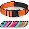 Joytale Dog CollarSoft Neoprene Padded Breathable Nylon Pet Collar Adjustable for Puppy and Small DogsOrangeXS