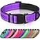 Joytale Reflective Dog CollarSoft Neoprene Padded Breathable Nylon Pet Collar Adjustable for Large DogsPurpleL