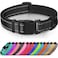 Joytale Reflective Dog Collar Soft Neoprene Padded Metal DRing Nylon Pet Collar Adjustable for Large Dogs Black L