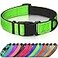 Joytale Reflective Dog Collar Soft Neoprene Padded Metal DRing Nylon Pet Collar Adjustable for Small Dogs Green S