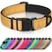 Joytale Reflective Dog Collar Soft Neoprene Padded Metal DRing Nylon Pet Collar Adjustable for Large Dogs Khaki L