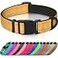 Joytale Reflective Dog Collar Soft Neoprene Padded Metal DRing Nylon Pet Collar Adjustable for Extra Large Dogs Khaki XL