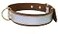 Dogs My Love Genuine Leather Reflective Dog Collar 25 Long 15 Wide Brown Fits 1722 Neck