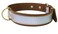 Dogs My Love Genuine Leather Reflective Dog Collar 25 Long 15 Wide Brown Fits 1722 Neck
