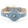 NINA WOOF Cupertino Dog Collars Harnesses Leashes Made from Vegan Leather with Dog Tracker Device Holder Adjustable Dog Collar Small Blue