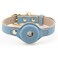 NINA WOOF Cupertino Dog Collars Harnesses Leashes Made from Vegan Leather with Dog Tracker Device Holder Adjustable Dog Collar Small Blue