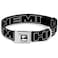 Buckle-Down BuckleDown Seatbelt Buckle Dog Collar HEMI Bold Outline BlackWhite 15 Wide Fits 1832 Neck Large