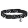 Buckle-Down Cat Collar Breakaway Multi Top Skulls Stacked Blak Gray White 12 Wide Fits 812 Neck DCBABKSRW3391305M