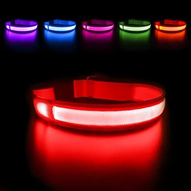 MASBRILL LED Dog CollarLight Up Dog Collars Rechargeable Waterproof Night Walking Glow Dog Collar for Small Medium Large Dogs