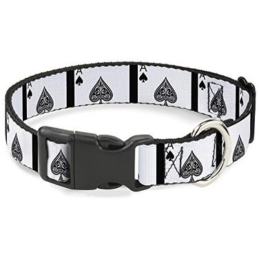Buckle-Down BuckleDown PCW30136WL Ace Of Spades Plastic Clip Collar Wide Large1832
