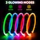 Domagiker Led Dog Collar Waterproof Lighted Doggie Collars for Night Rechargeable High Visibility TPU Cuttable Lighted Pet Collar Red
