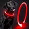 Domagiker Led Dog Collar Waterproof Lighted Doggie Collars for Night Rechargeable High Visibility TPU Cuttable Lighted Pet Collar Red