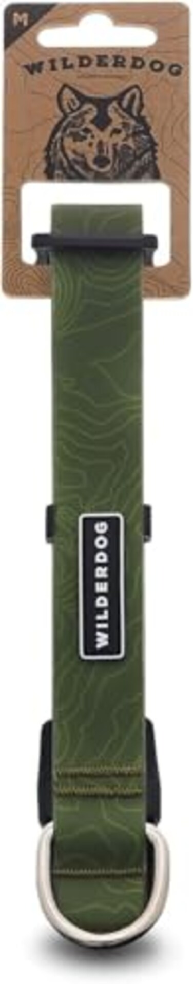 Wilderdog Waterproof Dog Collar Repels Water Dirt Medium 1318 Olive