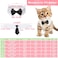 Koolmox Pet Ties KOOLMOX Handcrafted Adjustable White Collar with Black Tie and Bow for Pet Cat Bow Tie for Medium Sized Dogs Tuxedo Tux Suits Wedding Birthday Valentines Day Grooming 2 Pack Black