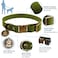 Wisedog Waterproof Dog Collar and Leash Set Adjustable Puppy Collar with Cute Tag 4FT Dog Leash with Poop Bag for Small Medium Large Dogs S Green