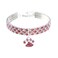 RayMinsino Pet Collar with Diamonds Adjustable Crystal Diamond Elastic Heart Claw Pendant Wedding cat and Dog Small pet Necklace Jewelry