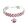 RayMinsino Pet Collar with Diamonds Adjustable Crystal Diamond Elastic Heart Claw Pendant Wedding cat and Dog Small pet Necklace Jewelry
