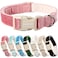 ARING PET Pink Dog CollarCute Dog Collar for Small Dogs Lightweight Cotton Wedding Pet Collars with Quick Release Buckle for Small Medium Large Dog