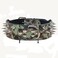 Haoyueer Sharp Spiked Studded Dog Collar 2 Inch Width Stylish Leather Dog Collars for Medium Large Dogs PitbullLabradorBoxer Rottweiler German ShepherdCamouflageL