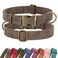 Didog Soft PU Leather Dog Collar Stylish Quick Released Dog Collars for Medium Dogs Easy Clean Adjustable Pet Collar for Daily Walking Brown M Fit 1418 Neck