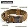 CADONO Tactical Dog Collar Adjustable Military Training Nylon Dog Collar with Control Handle and Heavy QuickRelease Metal Buckle for Small Medium Large Dogs Brown L
