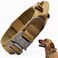 CADONO Tactical Dog Collar Adjustable Military Training Nylon Dog Collar with Control Handle and Heavy QuickRelease Metal Buckle for Small Medium Large Dogs Brown L
