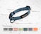 Peak Performance Pets Overlook Waterproof Dog Collar Large Navy BlueOrange Tribal Durable Comfortable Easy Clean Odor Proof Dirt Proof