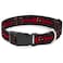 Buckle-Down Dog Collar Plastic Clip Deadpool Utility Belt Logo Pockets Black Reds Browns 9 to 15 Inches 05 Inch Wide