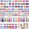 Reginary 100 Pieces Dog Bow Tie Collar Set Include 40 Dog Neckties and 30 Puppy Bowties 30 Collar Flowers Adjustable Pet Ties Grooming for Small Medium Cats Pets SupplyTiedye
