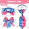 Reginary 100 Pieces Dog Bow Tie Collar Set Include 40 Dog Neckties and 30 Puppy Bowties 30 Collar Flowers Adjustable Pet Ties Grooming for Small Medium Cats Pets SupplyTiedye