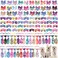 Reginary 100 Pieces Dog Bow Tie Collar Set Include 40 Dog Neckties and 30 Puppy Bowties 30 Collar Flowers Adjustable Pet Ties Grooming for Small Medium Cats Pets SupplyTiedye