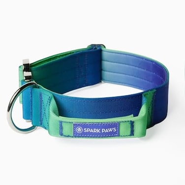 Spark Paws Tactical Dog Collar Heavy Duty Premium Quality Thick and Durable for Large and Medium Dogs Lime Wave L