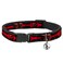 Buckle-Down Cat Collar Breakaway Deadpool Utility Belt Logo Pockets Black Reds Browns 8 to 12 Inches 05 Inch Wide