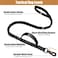 Antswish Tactical Dog Collar Leash Set Adjustable Military Training Nylon Collar Dog Training with Control Handleand Metal Buckle Dog Collar for Medium Large Dogs BlackL