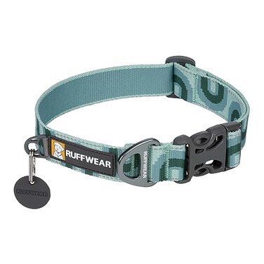 Ruffwear Crag Dog Collar Stylish Adventure Collar with Premium Reflective Design Quick Release Buckle Lightweight AllDay Comfort Grassy Oxbow 1420