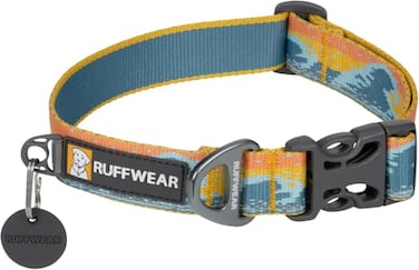 Ruffwear Crag Dog Collar Stylish Adventure Collar with Premium Reflective Design Quick Release Buckle Lightweight AllDay Comfort Rising Wave 1114