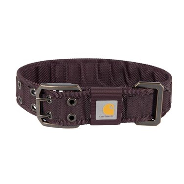Carhartt Pet Fully Adjustable Wide Webbing Collar for Dogs Heavy Duty Nylon for Walking Training Deep Wine Large