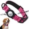 TagME Airtag Dog CollarWaterproof Reflective Pet Collar with Airtag HolderSoft Padded and Double DRings for Medium DogsHot Pink